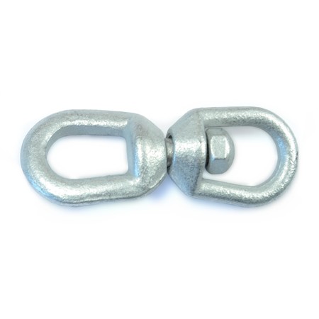 MIDWEST FASTENER 1/4" Galvanized Steel Eye & Eye Swivels 54629